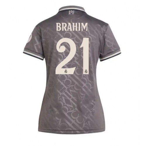 Fotballdrakt Dame Real Madrid Brahim Diaz #21 Tredjedrakt 2024-25 Kortermet